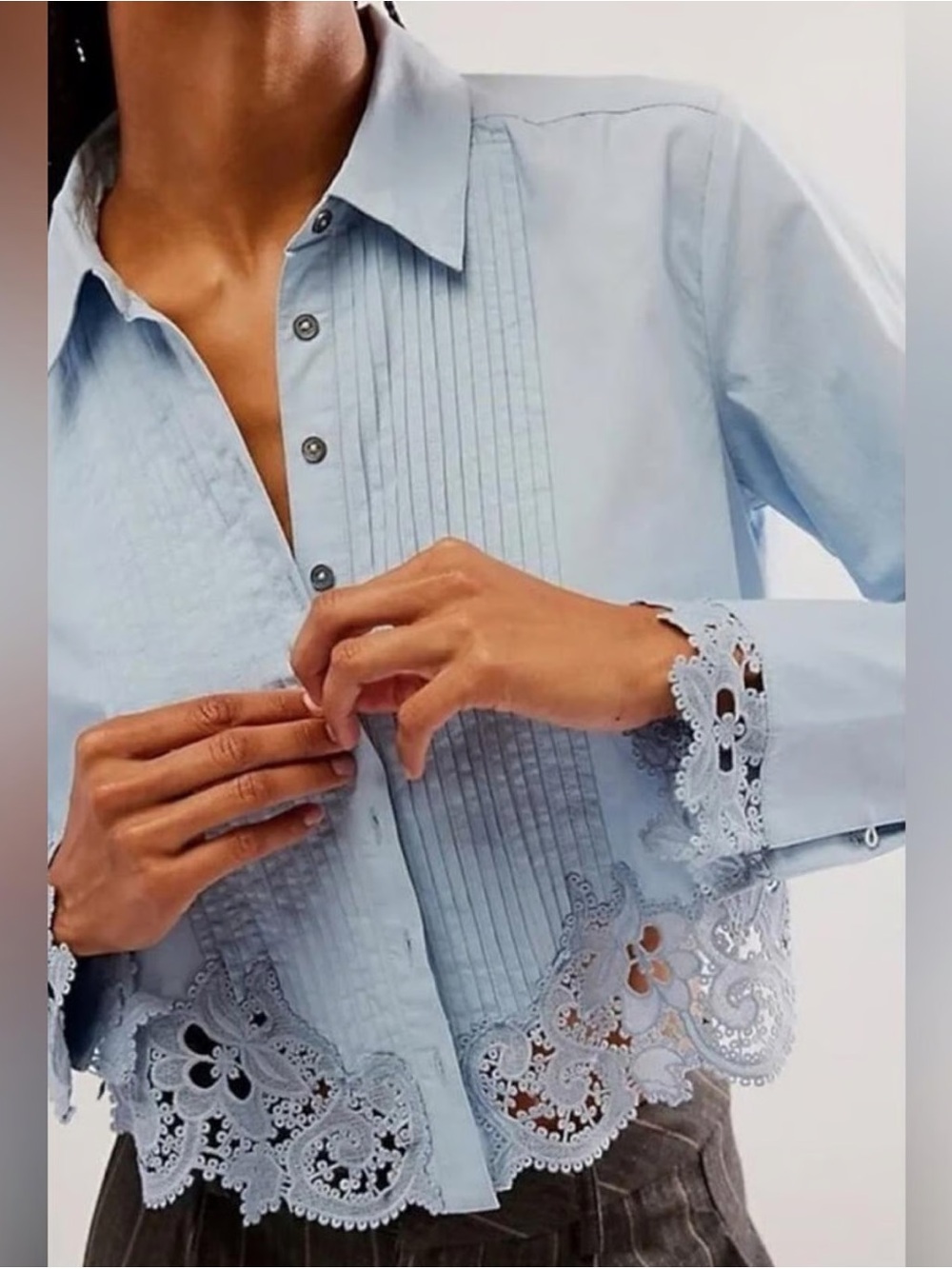 Free People hooked on you Button-Up shirt sz XS